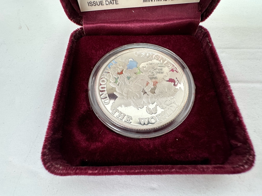 Walt Disney's Peter Pan .999 Fine Silver 1 Troy Oz Proof Silver Coin With Box Rarities Mint Issued 6/8/88 5th In Series Of 7 Numbered 1,338 Of 15,000 [Photo 7]