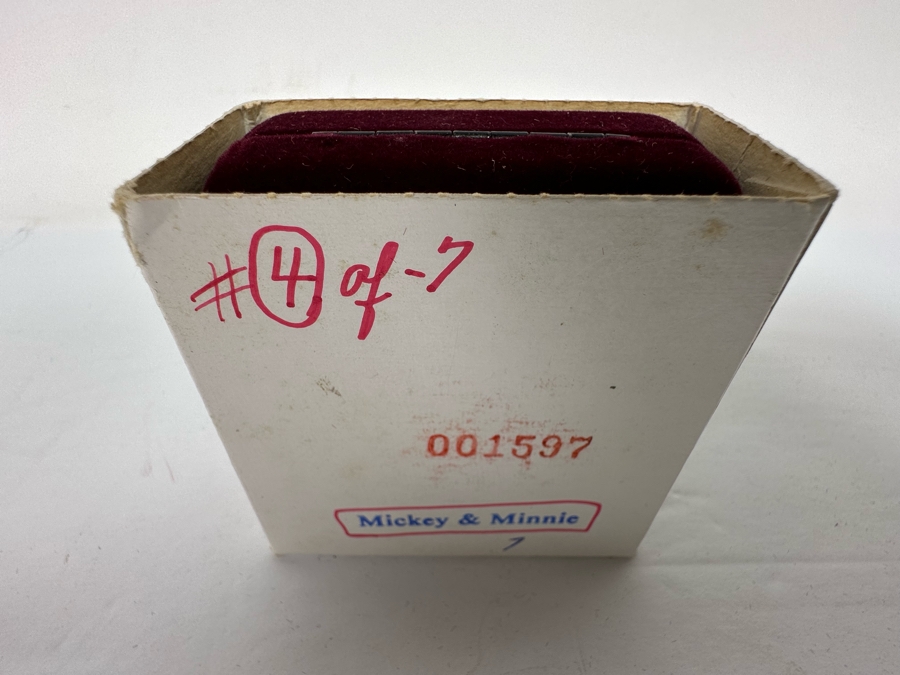 Walt Disney's Mickey Mouse And Minnie Mouse .999 Fine Silver 1 Troy Oz Proof Silver Coin With Box Rarities Mint Issued 5/16/88 4th In Series Of 7 Numbered 1,597 Of 15,000 [Photo 8]