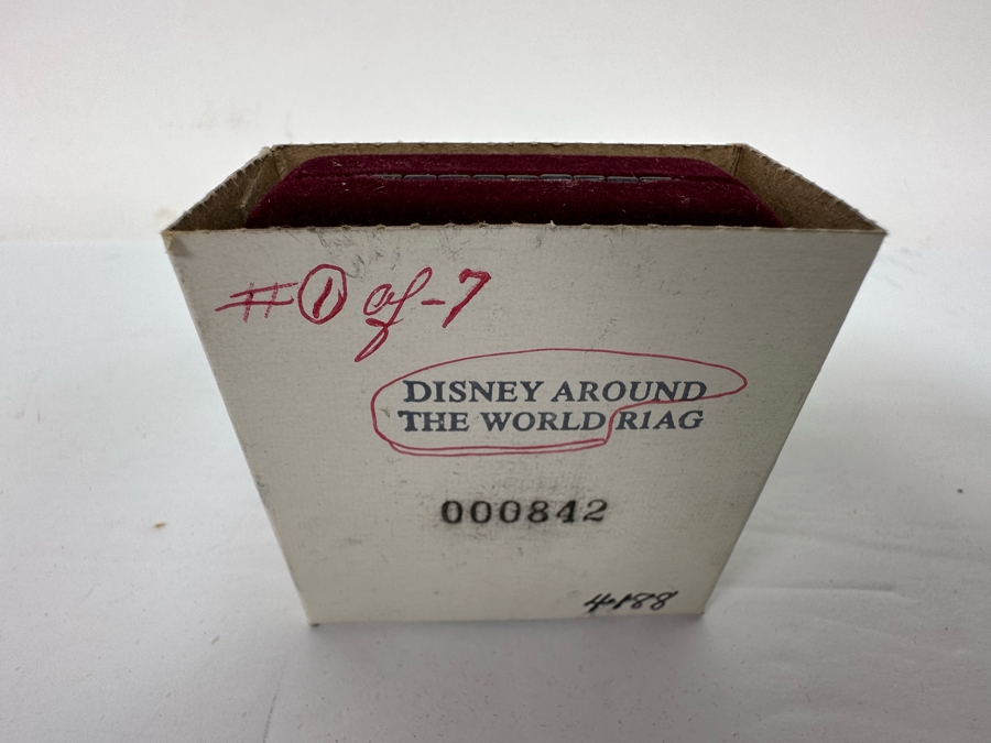 Walt Disney's Disney Around The World .999 Fine Silver 1 Troy Oz Proof Silver Coin With Box Rarities Mint Issued 2/22/88 1st In Series Of 7 Numbered 842 Of 15,000 [Photo 8]