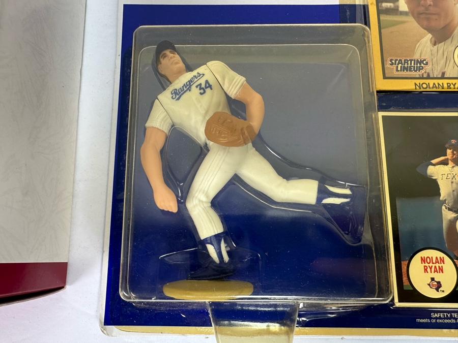 Pair Of 1989 Staring Lineup Kenner Legends Collection Action Figures With Trading Cards Of Wilt Chamberlain And Nolan Ryan And Shaquille O'Neal Hoop Stars Christmas Ornament First In The Hoop Stars Series 1995 All New In Packaging [Photo 9]