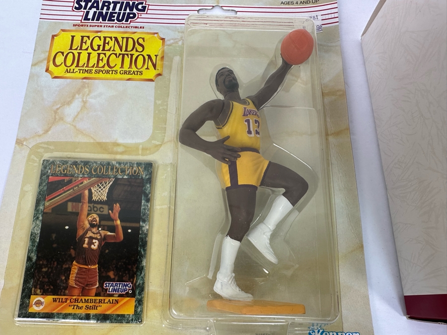 Pair Of 1989 Staring Lineup Kenner Legends Collection Action Figures With Trading Cards Of Wilt Chamberlain And Nolan Ryan And Shaquille O'Neal Hoop Stars Christmas Ornament First In The Hoop Stars Series 1995 All New In Packaging [Photo 16]