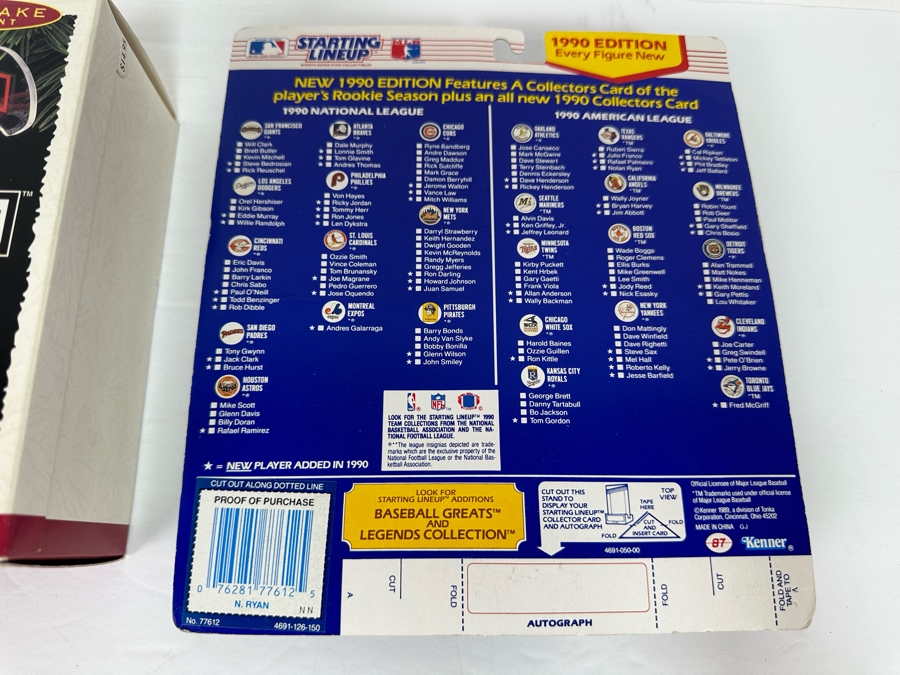 Pair Of 1989 Staring Lineup Kenner Legends Collection Action Figures With Trading Cards Of Wilt Chamberlain And Nolan Ryan And Shaquille O'Neal Hoop Stars Christmas Ornament First In The Hoop Stars Series 1995 All New In Packaging [Photo 12]