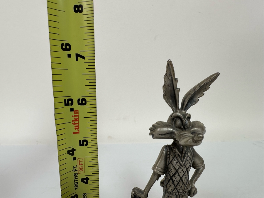 Vintage 1993 Warner Bros. Pewter Wiley Coyote Tennis Player Figurine Looney Tunes 7H [Photo 10]