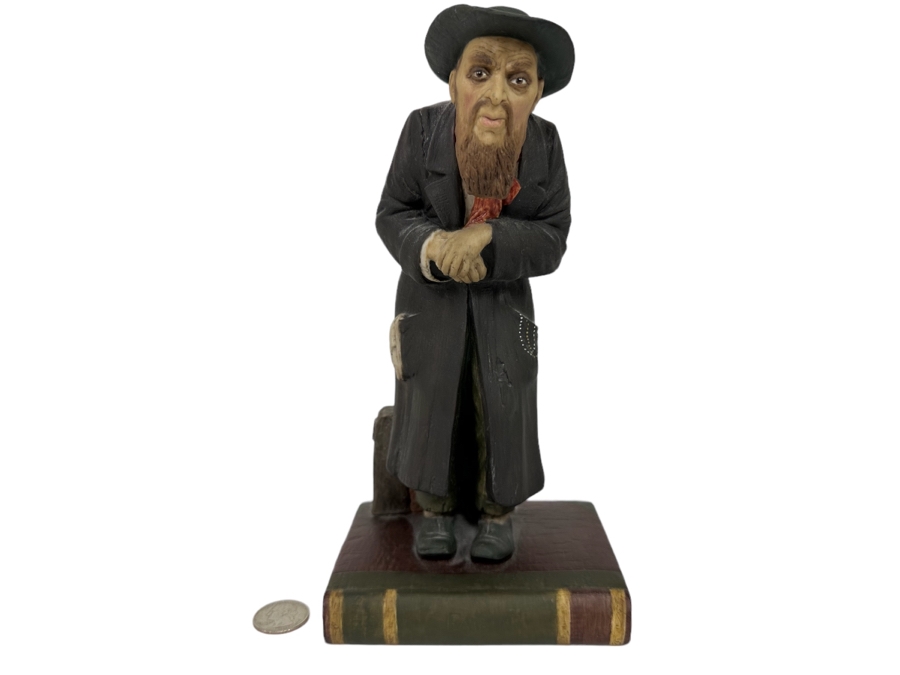 Signed Dickens Series Fagin Fine Porcelain Figurine By Aynsley (John Aynsley) 1977 Signed By Michael Aynsley 5W X 3.5D X 9H [Photo 2]
