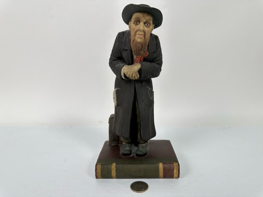 Signed Dickens Series Fagin Fine Porcelain Figurine By Aynsley (John Aynsley) 1977 Signed By Michael Aynsley 5W X 3.5D X 9H [Photo 5]