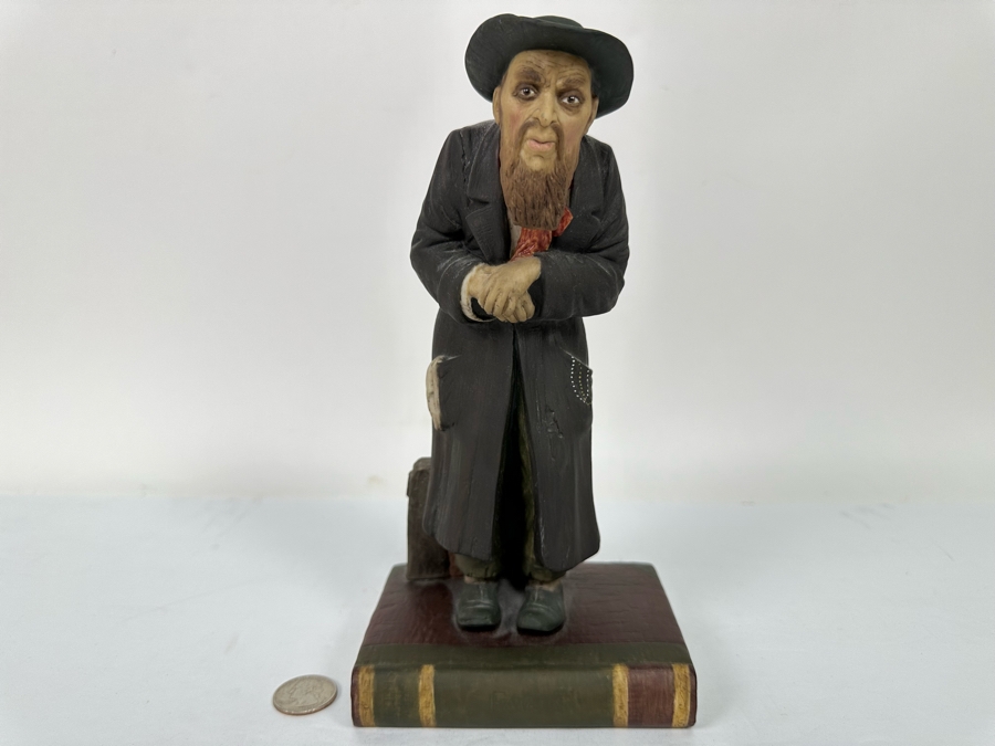 Signed Dickens Series Fagin Fine Porcelain Figurine By Aynsley (John Aynsley) 1977 Signed By Michael Aynsley 5W X 3.5D X 9H [Photo 7]