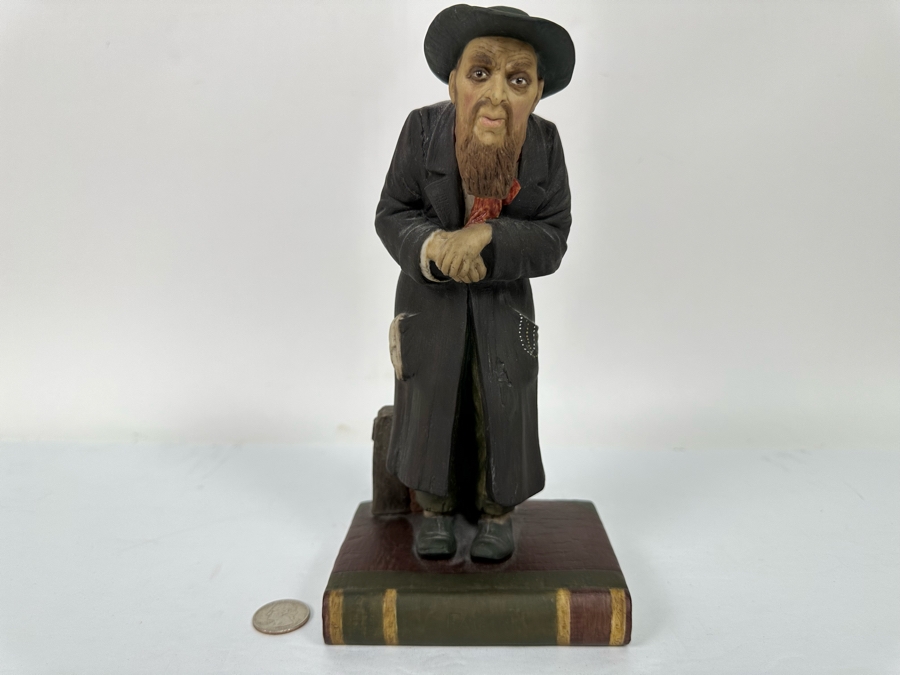Signed Dickens Series Fagin Fine Porcelain Figurine By Aynsley (John Aynsley) 1977 Signed By Michael Aynsley 5W X 3.5D X 9H [Photo 4]