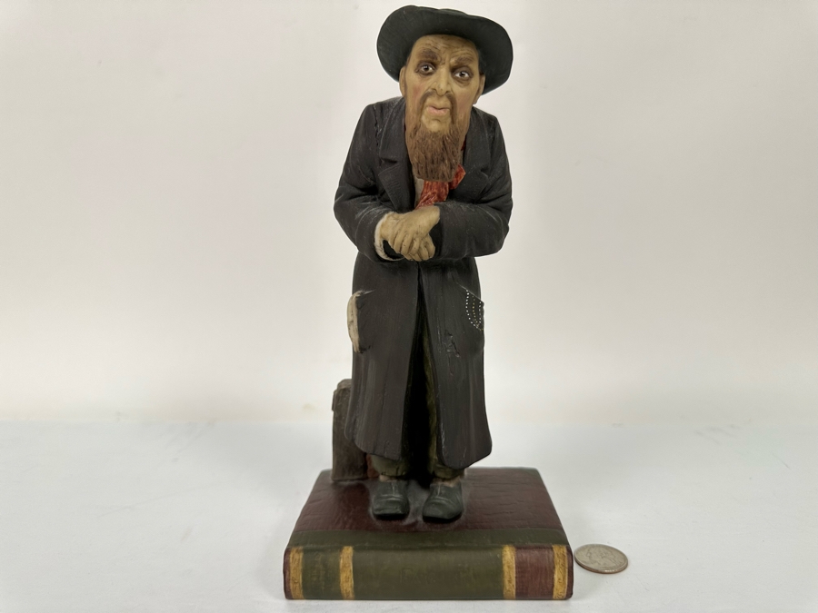 Signed Dickens Series Fagin Fine Porcelain Figurine By Aynsley (John Aynsley) 1977 Signed By Michael Aynsley 5W X 3.5D X 9H [Photo 6]
