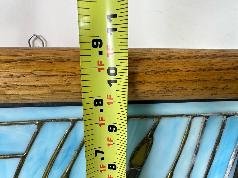 Ted DeGrazia (1909-1982, American) Signed Rare Framed Festival Of Lights Stained Glass Window 1981 Mounted In Backlit Wooden Frame, Rare Signed By Ted DeGrazia In Lower Right 16.5W X 22.5H X 4D [Photo 16]