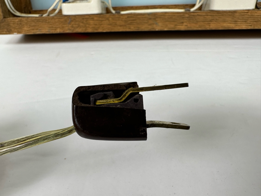 Ted DeGrazia (1909-1982, American) Signed Rare Framed Festival Of Lights Stained Glass Window 1981 Mounted In Backlit Wooden Frame, Rare Signed By Ted DeGrazia In Lower Right 16.5W X 22.5H X 4D [Photo 20]