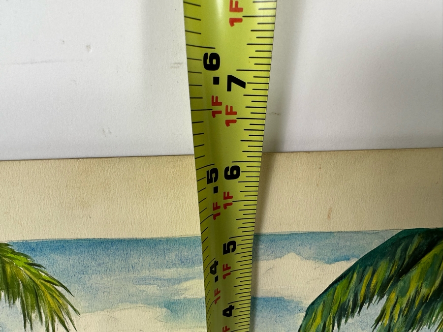 Original Drawing On Board Of Coconut Throwing Monkeys Attacking Japanese Soldiers On The Beach Signed On Verso Verne B. Holdt? 15 X 18 [Photo 25]