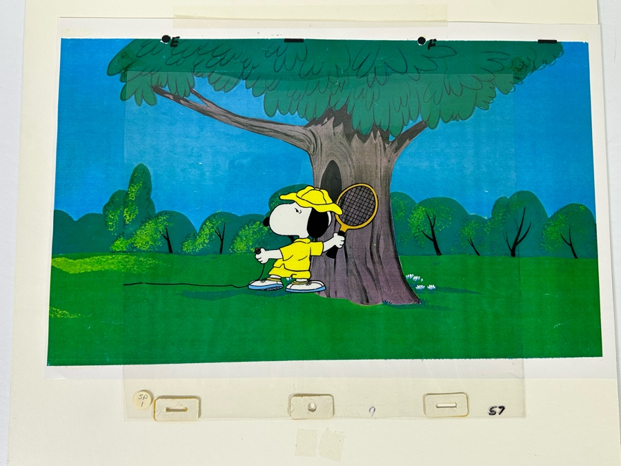 Charles Schultz Original Production Cel Of The Character Charlie Brown Hand Painted Single Cel Set-up On A Presentation Background With Certificate Of Authenticity 10 X 12 [Photo 12]