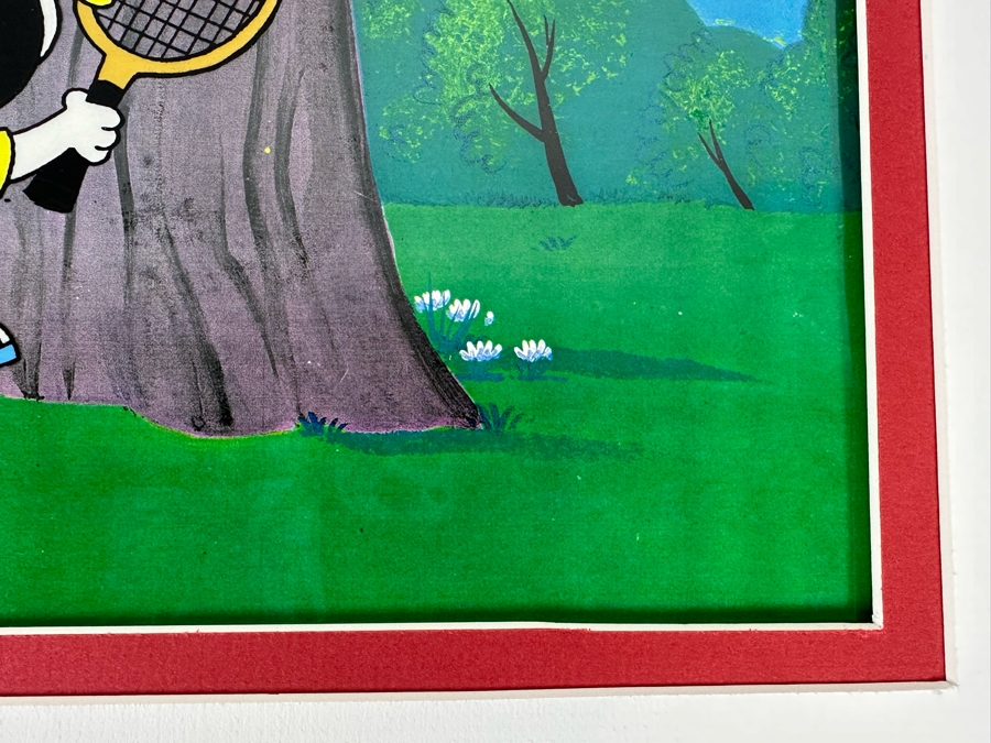 Charles Schultz Original Production Cel Of The Character Charlie Brown Hand Painted Single Cel Set-up On A Presentation Background With Certificate Of Authenticity 10 X 12 [Photo 9]