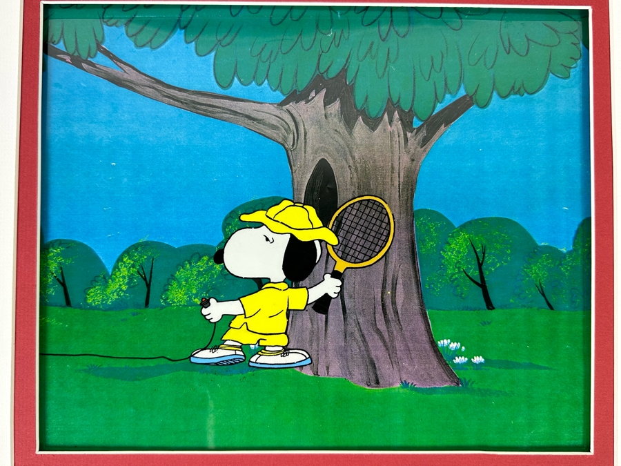 Charles Schultz Original Production Cel Of The Character Charlie Brown Hand Painted Single Cel Set-up On A Presentation Background With Certificate Of Authenticity 10 X 12 [Photo 1]