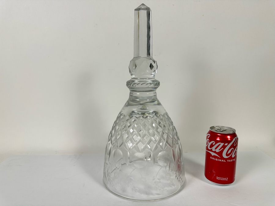 Vintage Large Crystal Bell Hand Crafted In Yugoslavia 7W X 15.5H [Photo 2]