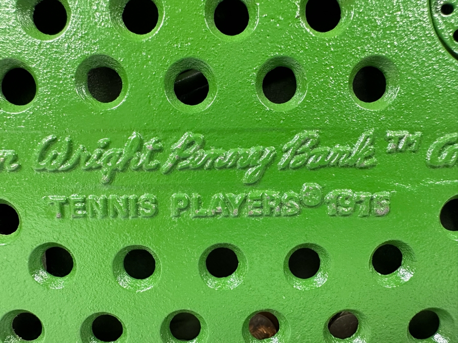 Vintage 1975 Mechanical Bank Tennis Players From The John Wright Penny Bank Collection Working 10.5W X 6D X 9H [Photo 17]