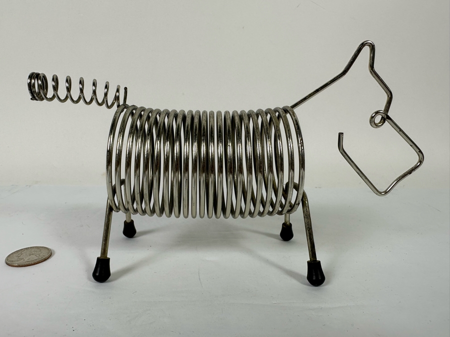 Vintage Mid-Century Wire Scottish Terrier Dog Bill / Letter Holder 9W X 2.5D X 5H [Photo 3]