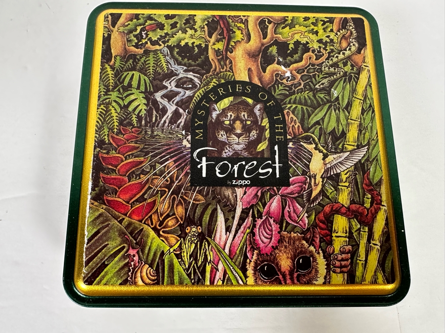 1995 Limited Edition Collector's Mysteries of The Forest Set Of Four Zippo Lighters With Tin [Photo 4]