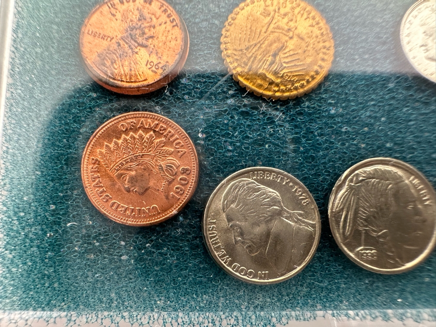 Worlds First Miniature United States Coin Type Set Includes Pure .999 Silver Mini 'CC' Morgan Dollar [Photo 11]