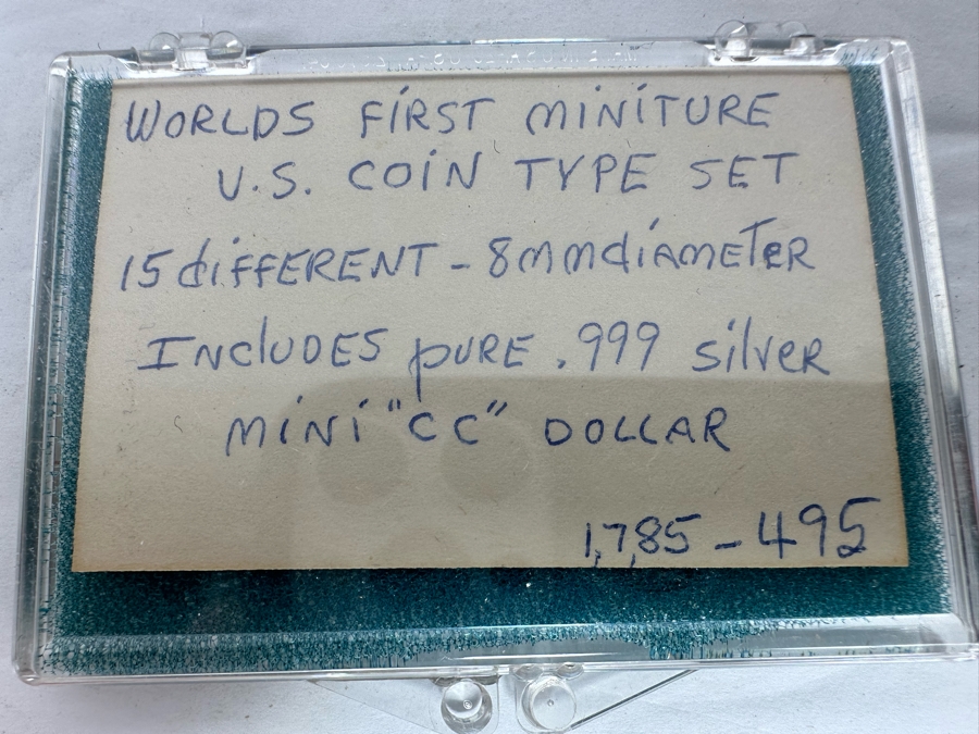 Worlds First Miniature United States Coin Type Set Includes Pure .999 Silver Mini 'CC' Morgan Dollar [Photo 18]