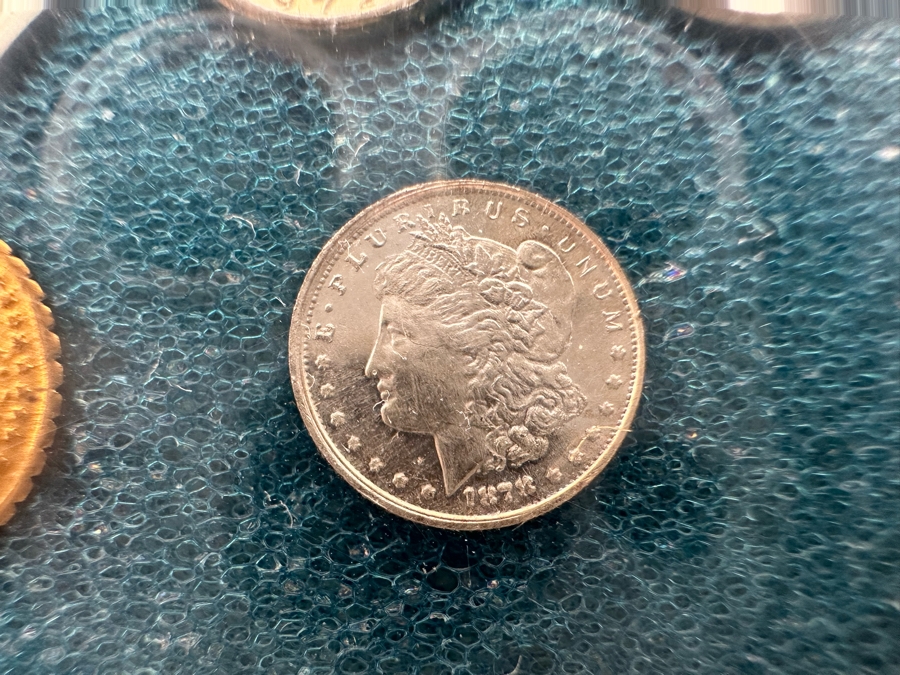 Worlds First Miniature United States Coin Type Set Includes Pure .999 Silver Mini 'CC' Morgan Dollar [Photo 16]