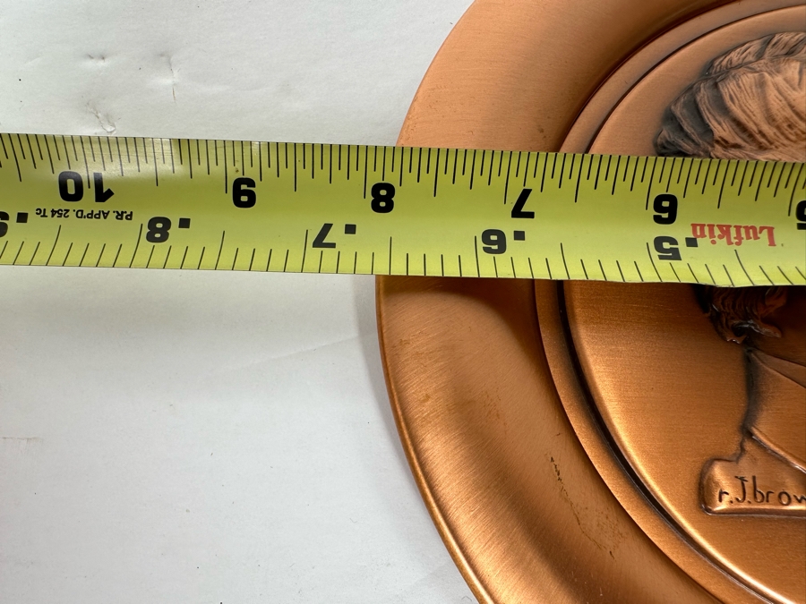 Pure Relief Copper Sculpture Norman Rockwell Plate Of Abraham Lincoln Sculpted By Roger Brown First Issue In The First Collectors' Series Limited Edition 1976 River Shore Productions 8W [Photo 13]