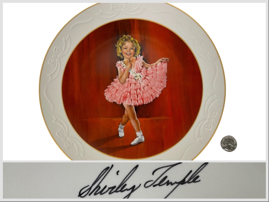 Signed Limited Edition Plate From The Shirley Temple Collection Titled 'Baby Take A Bow' Signed By Shirley Temple 10.25R