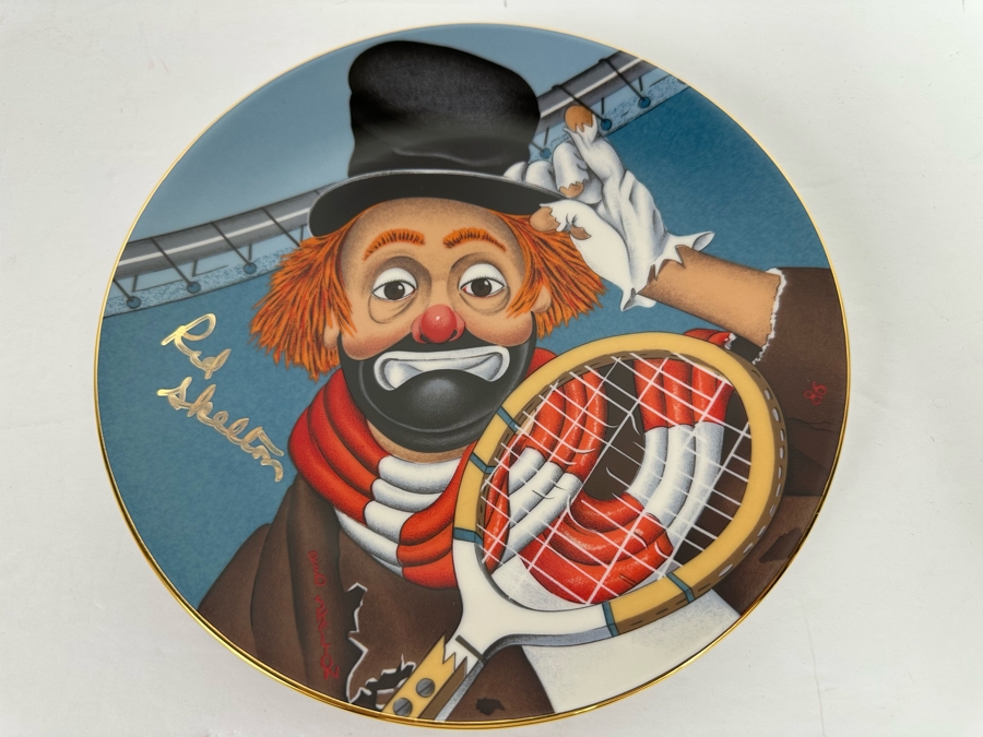 Signed Red Skelton Limited Edition Collector's Plate Titled 'Anyone For Tennis?' Signed By Red Skelton On Front Of Plate [Photo 5]
