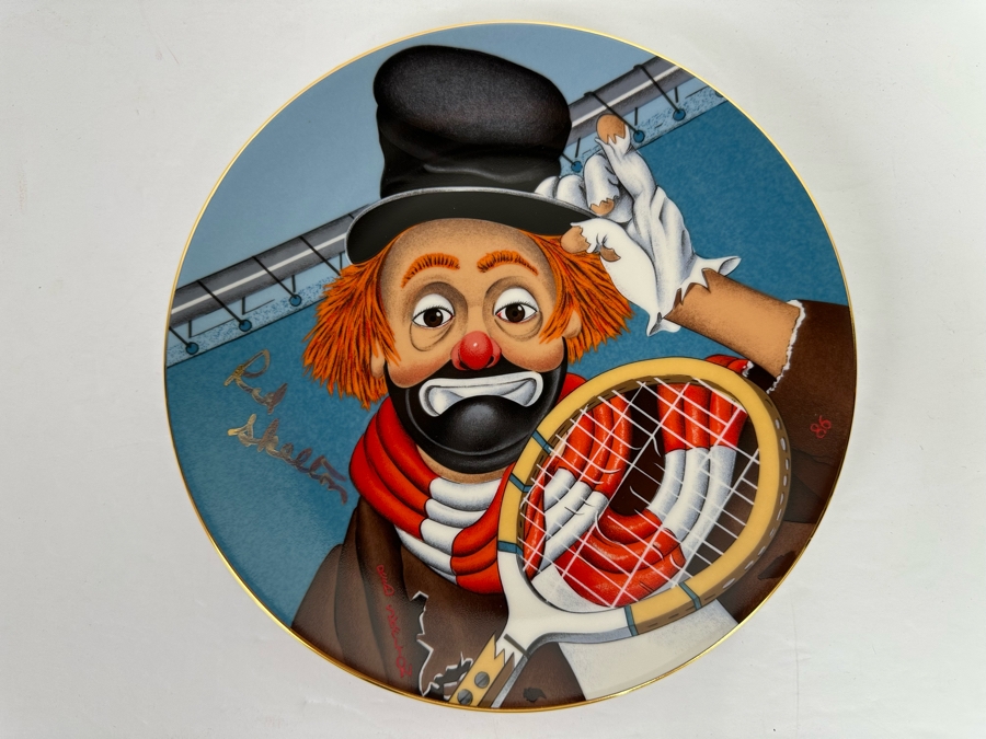 Signed Red Skelton Limited Edition Collector's Plate Titled 'Anyone For Tennis?' Signed By Red Skelton On Front Of Plate [Photo 3]