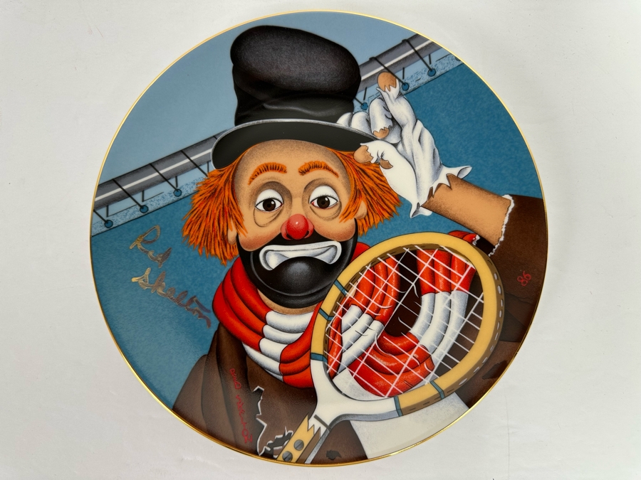 Signed Red Skelton Limited Edition Collector's Plate Titled 'Anyone For Tennis?' Signed By Red Skelton On Front Of Plate [Photo 4]