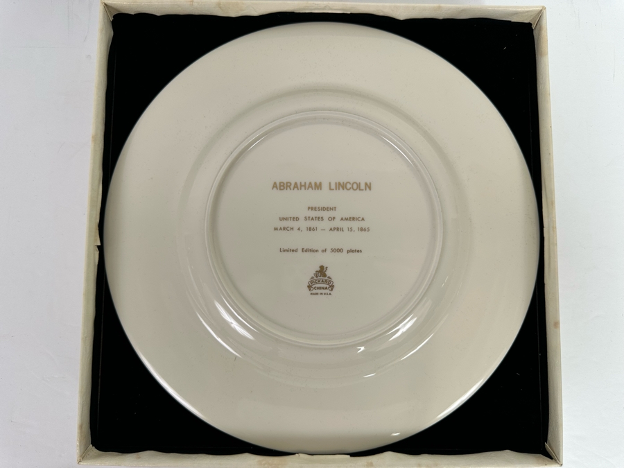 Limited Edition Abraham Lincoln Plate By Pickard China 10.5R [Photo 4]