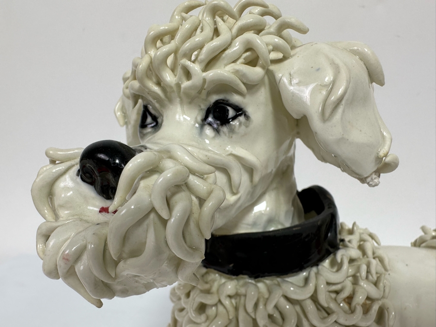 Handmade Ceramic Poodle Figurine Made In Italy 9W X 5D X 9H [Photo 5]