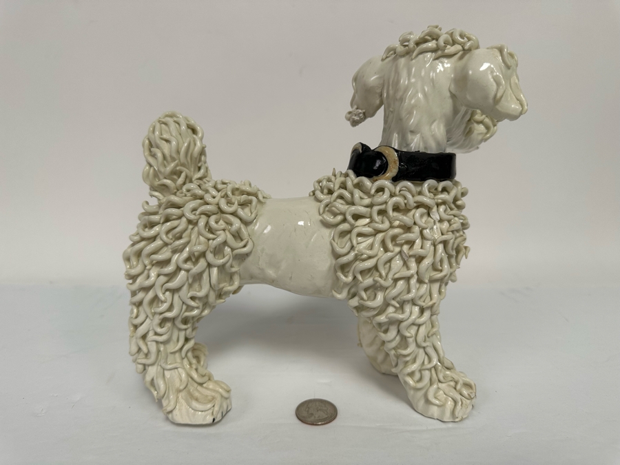 Handmade Ceramic Poodle Figurine Made In Italy 9W X 5D X 9H [Photo 7]