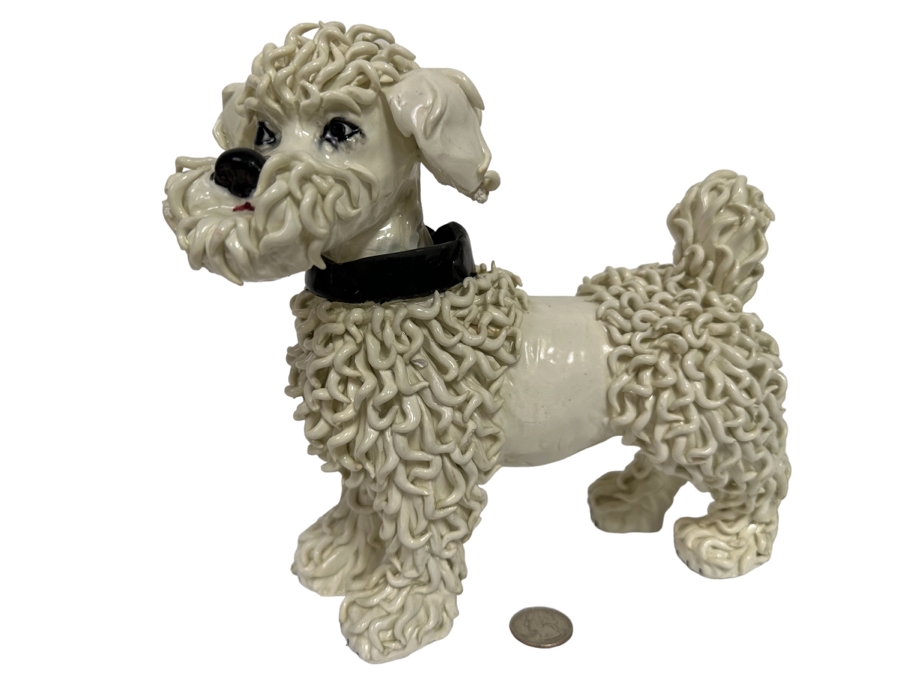 Handmade Ceramic Poodle Figurine Made In Italy 9W X 5D X 9H [Photo 1]