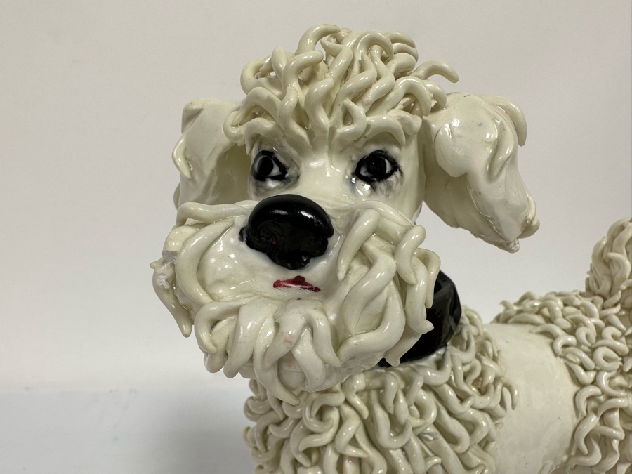 Handmade Ceramic Poodle Figurine Made In Italy 9W X 5D X 9H [Photo 4]