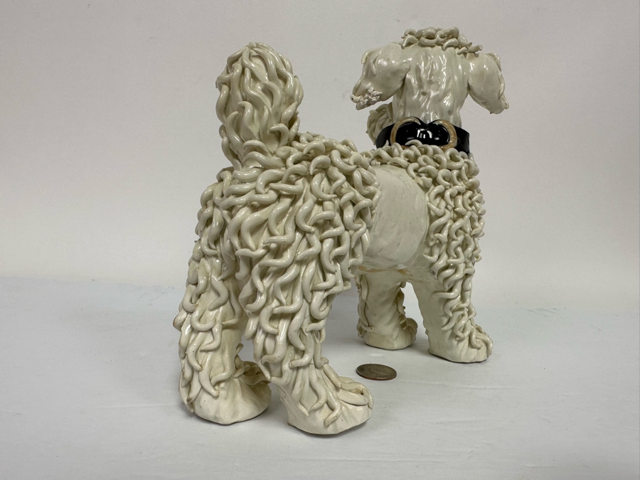 Handmade Ceramic Poodle Figurine Made In Italy 9W X 5D X 9H [Photo 8]