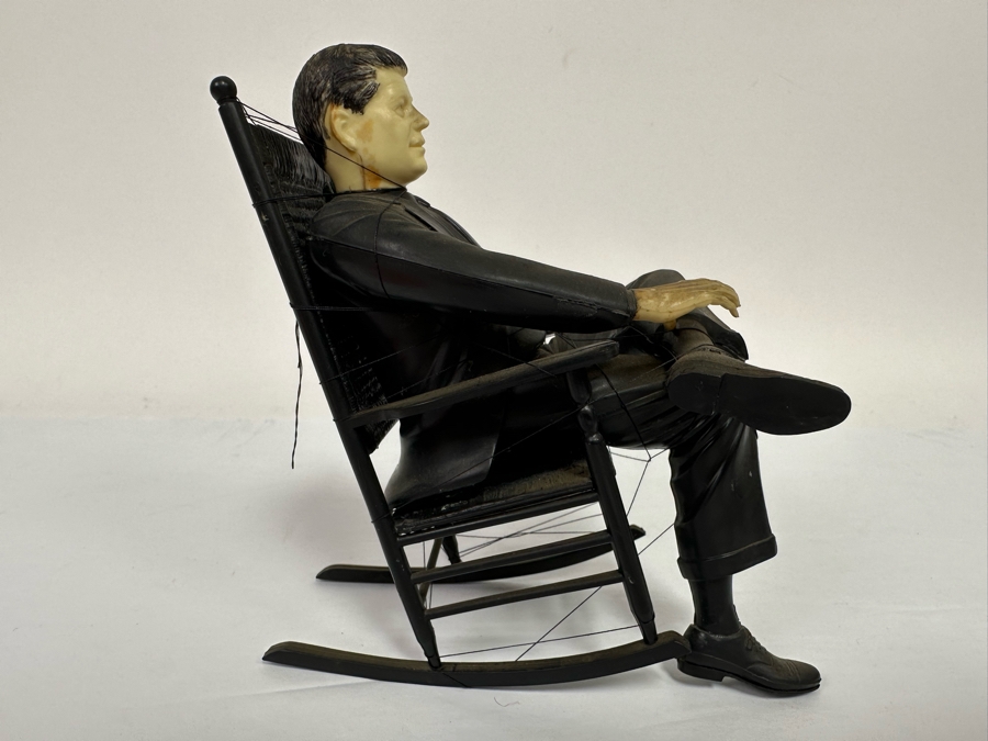 Vintage President John F. Kennedy Seated On Rocking Chair Plastic Model 5.5W X 3D X 6H [Photo 8]