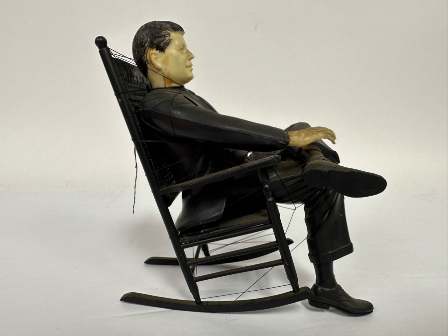 Vintage President John F. Kennedy Seated On Rocking Chair Plastic Model 5.5W X 3D X 6H [Photo 9]