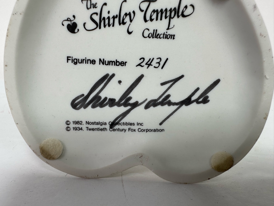 Signed Limited Edition Shirley Temple Collection Figurine Titled 'Baby Take A Bow' 1982 Nostalgia Collectibles Signed By Shirley Temple 6.25H [Photo 10]