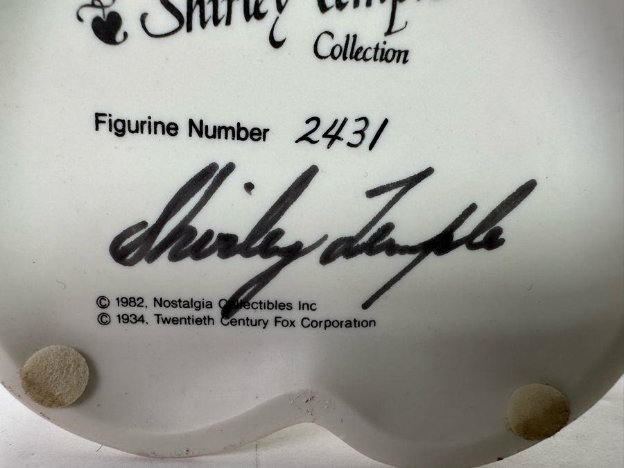 Signed Limited Edition Shirley Temple Collection Figurine Titled 'Baby Take A Bow' 1982 Nostalgia Collectibles Signed By Shirley Temple 6.25H [Photo 11]