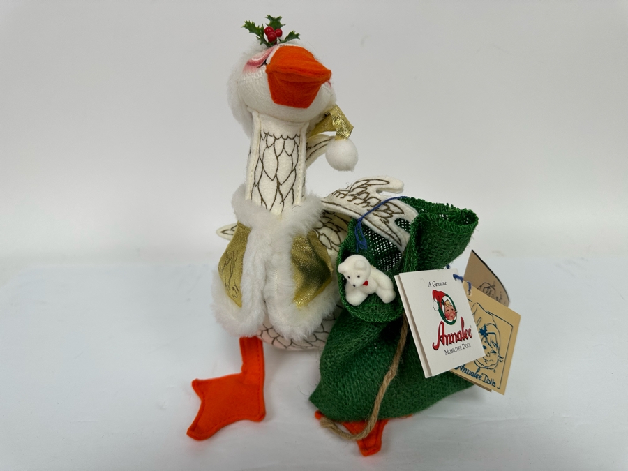 Signed Annalee Thorndike Handcrafted Doll The Golden Goose Hand Signed By Annalee Thorndike With Original Tags 9.5H [Photo 7]