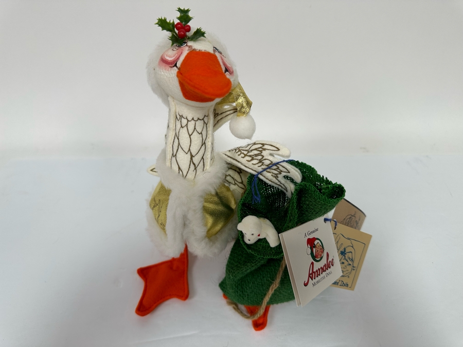 Signed Annalee Thorndike Handcrafted Doll The Golden Goose Hand Signed By Annalee Thorndike With Original Tags 9.5H [Photo 8]