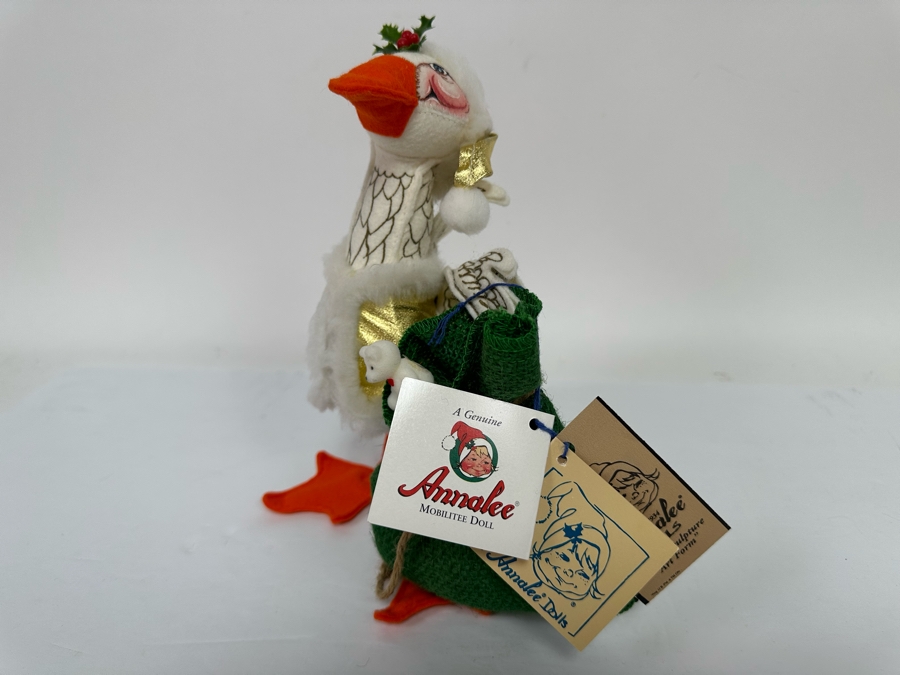 Signed Annalee Thorndike Handcrafted Doll The Golden Goose Hand Signed By Annalee Thorndike With Original Tags 9.5H [Photo 6]