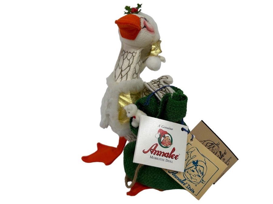 Signed Annalee Thorndike Handcrafted Doll The Golden Goose Hand Signed By Annalee Thorndike With Original Tags 9.5H [Photo 2]
