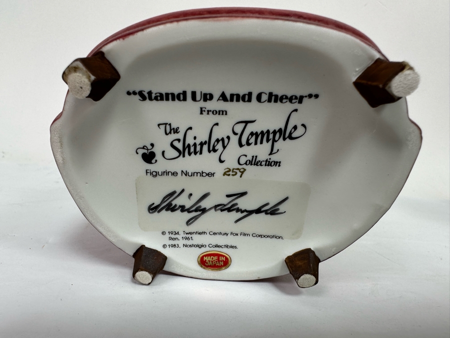 Signed Limited Edition Shirley Temple Collection Figurine Titled 'Stand Up And Cheer' 1983 Nostalgia Collectibles Signed By Shirley Temple 6.5H [Photo 11]