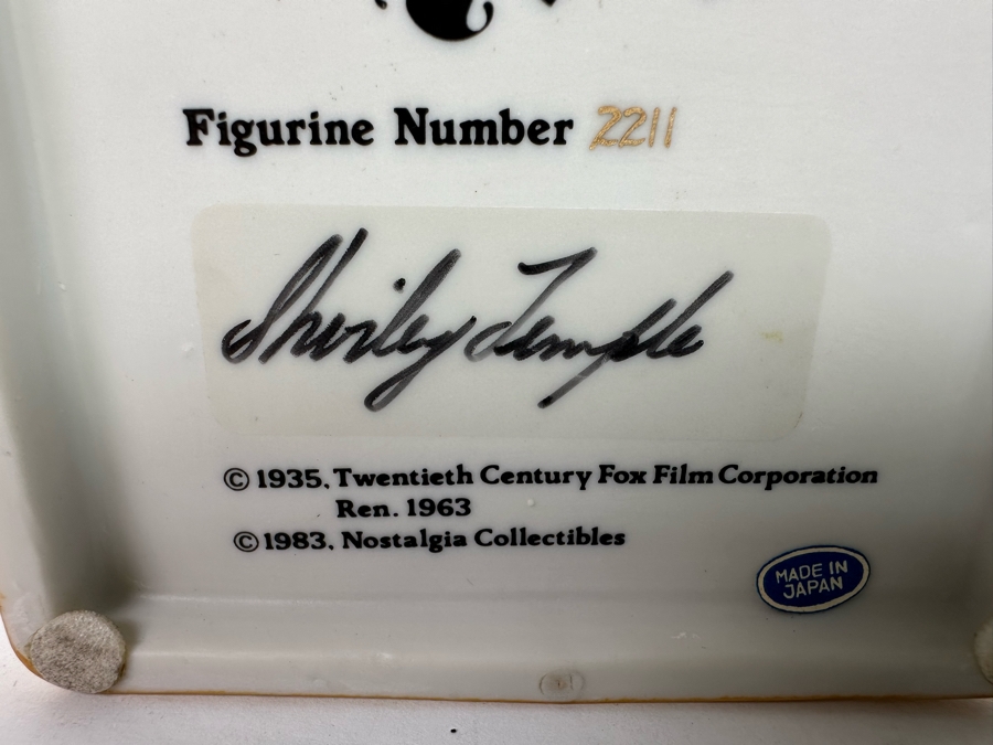 Signed Limited Edition Shirley Temple Collection Figurine Titled 'Curly Top' 1983 Nostalgia Collectibles Signed By Shirley Temple 7H [Photo 13]