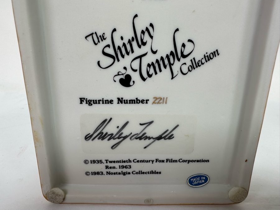 Signed Limited Edition Shirley Temple Collection Figurine Titled 'Curly Top' 1983 Nostalgia Collectibles Signed By Shirley Temple 7H [Photo 12]