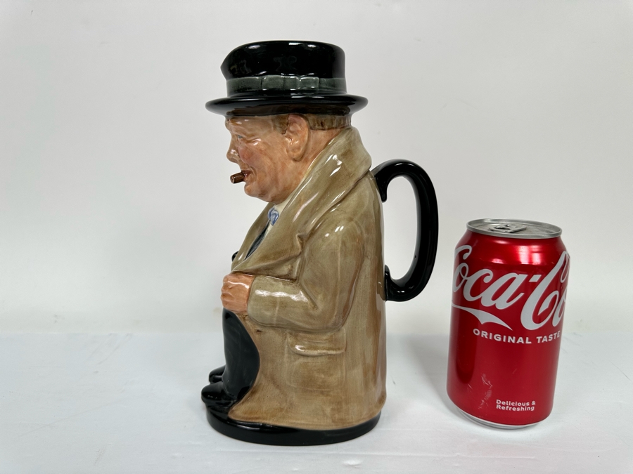 Vintage Royal Doulton Winston Churchill Toby Jug Signed By Michael Doulton 9H [Photo 9]