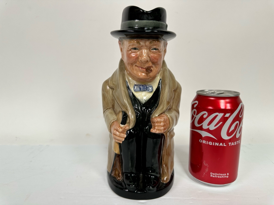 Vintage Royal Doulton Winston Churchill Toby Jug Signed By Michael Doulton 9H [Photo 4]