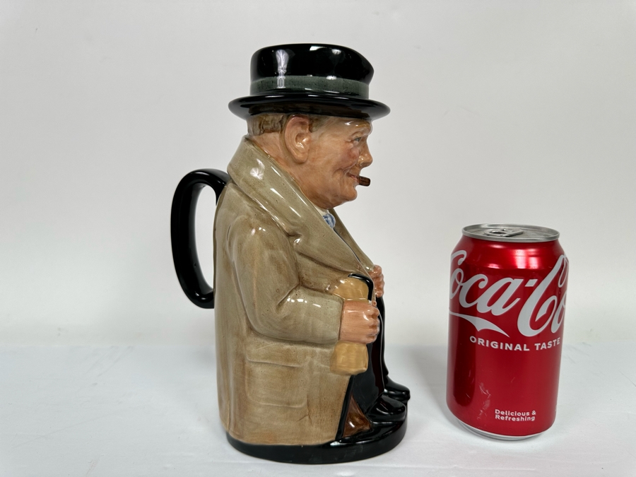 Vintage Royal Doulton Winston Churchill Toby Jug Signed By Michael Doulton 9H [Photo 7]